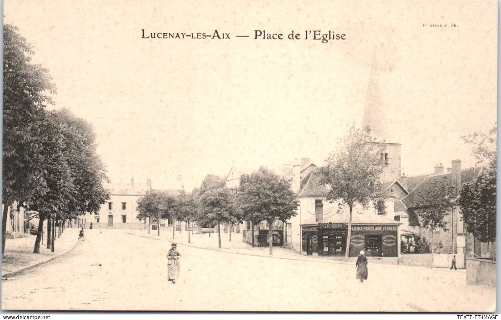 58 LUCENAY LES AIX - La Place De L'eglise. - Altri & Non Classificati