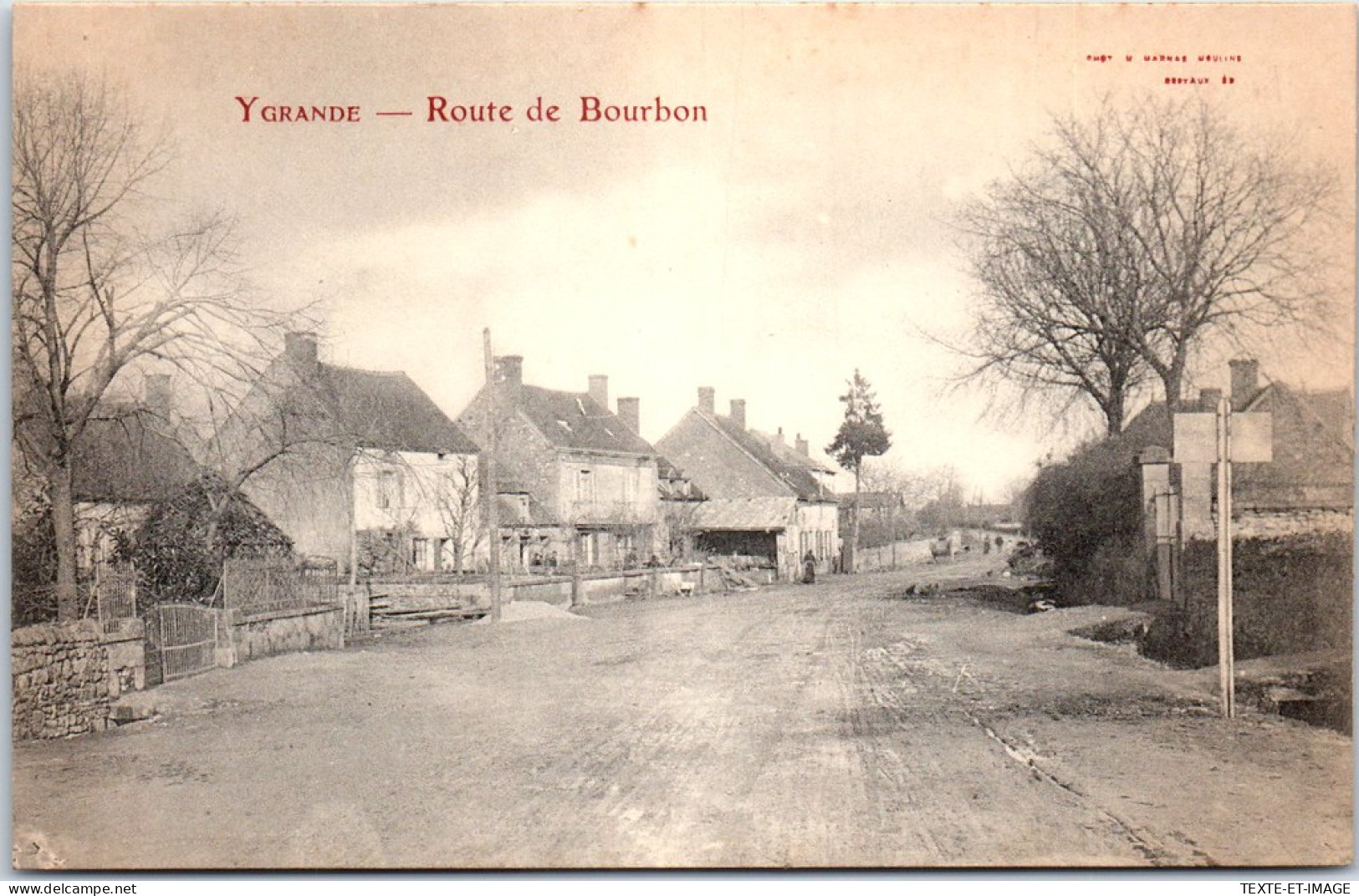 03 YGRANDE - Perspective De La Route De Bourbon  - Other & Unclassified