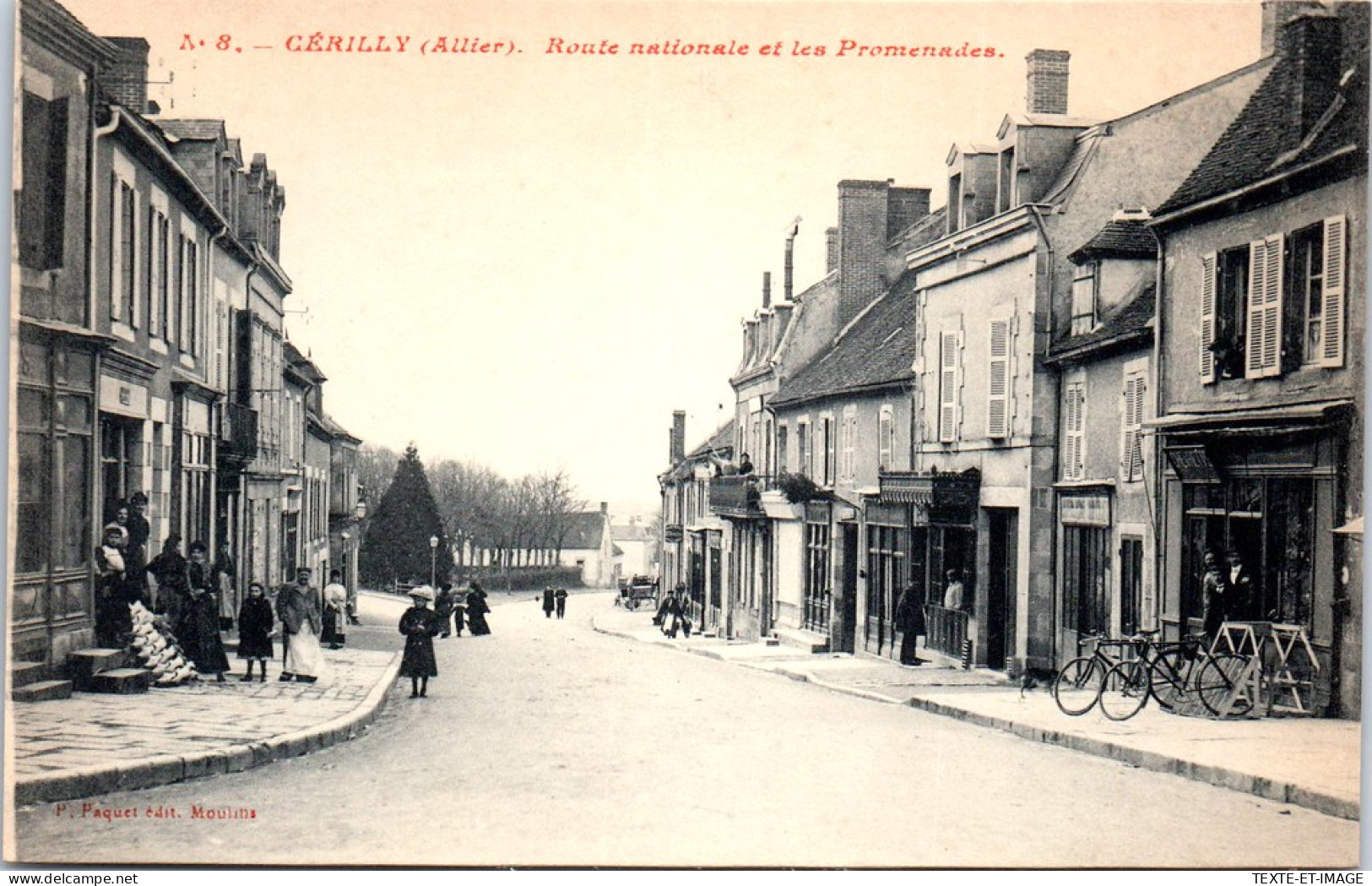 03 CERILLY - Route Nationale & Les Promenades. - Autres & Non Classés