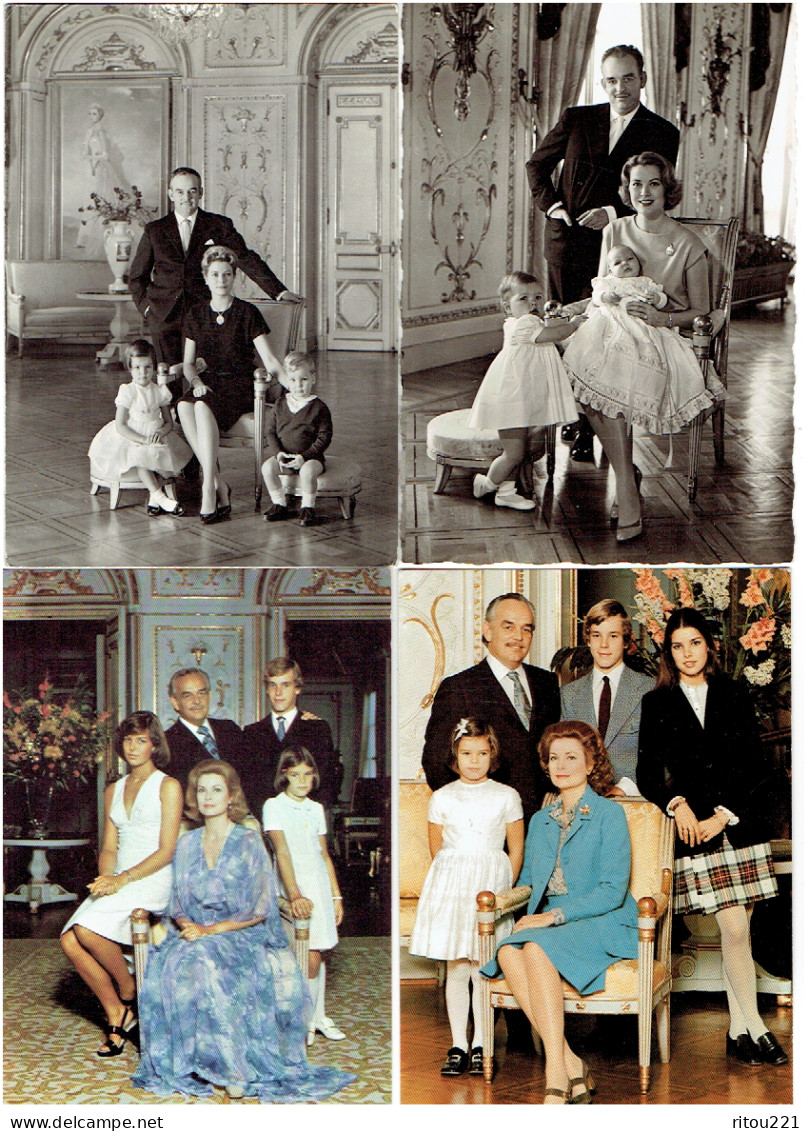 Lot 6 Cpm - MONACO -  S.A.S. RAINIER III Prince De Monaco - Grace Kelly - Photo Famille Enfants Albert Caroline Stéohani - Otros & Sin Clasificación