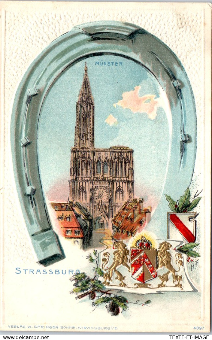 67 STRASBOURG - Carte Souvenir De La Cathedrale  Type Gruss - Strasbourg