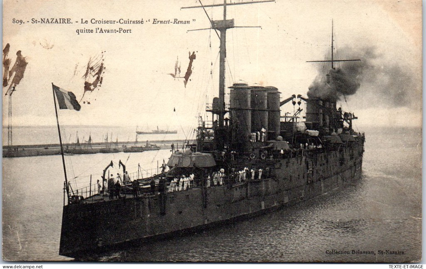 44 SAINT NAZAIRE - Le Croiseur Renan Quittant L'avant Port  - Saint Nazaire