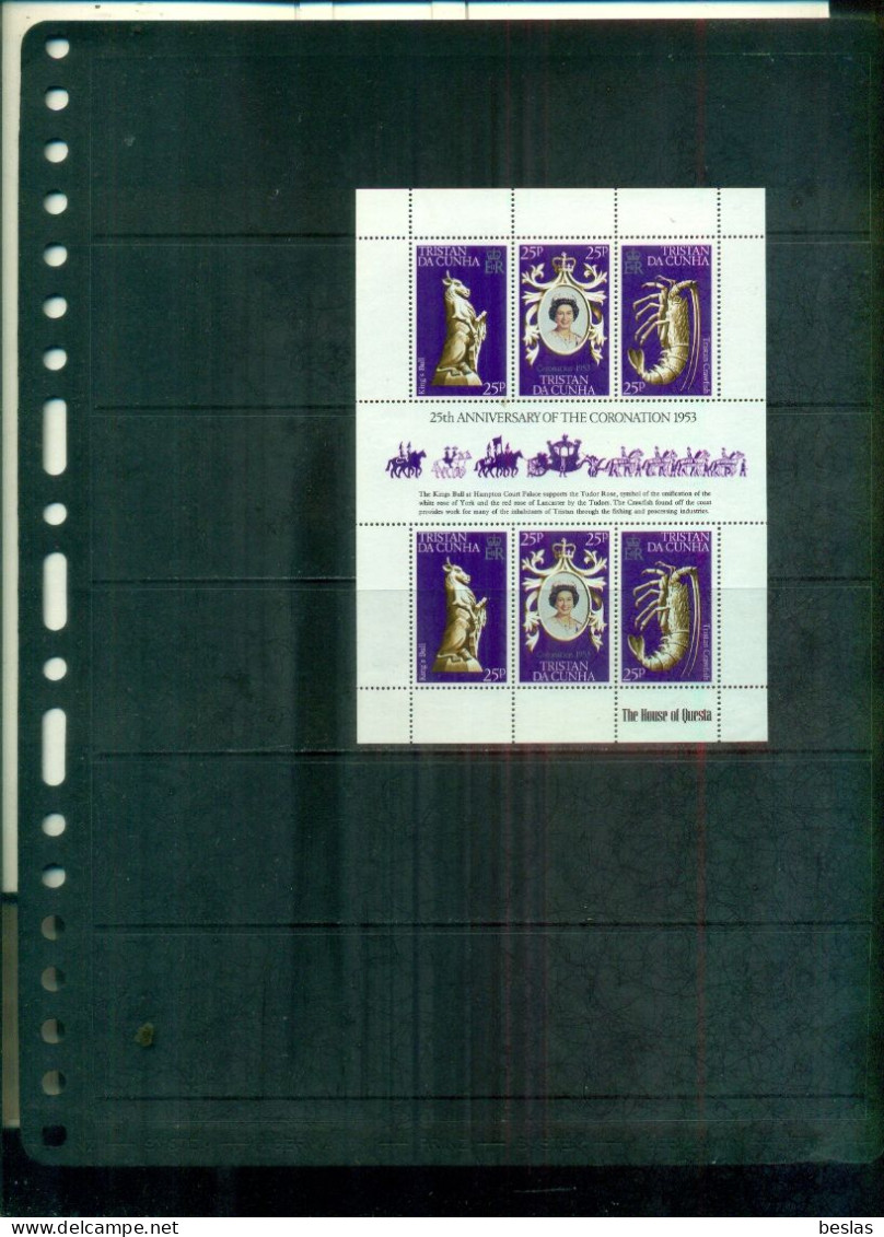 TRISTAN DA CUNHA  XXV INCORONATION 1 MINI-FEUILLE NEUF A PARTIR DE 1 EURO - Tristan Da Cunha