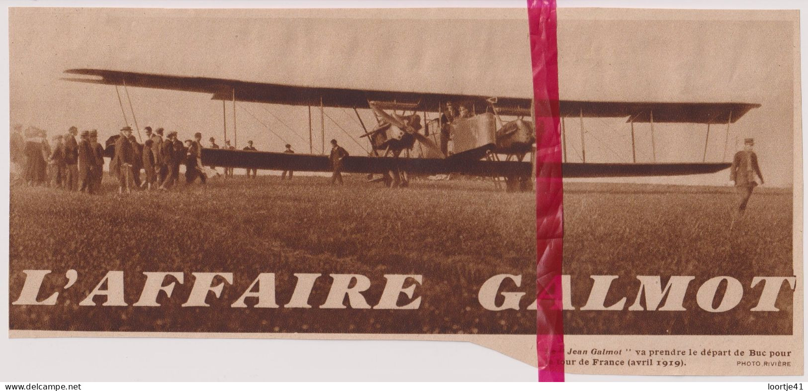 Avion, Départ Du Buc Par Le Jean Galmot - Orig. Knipsel Coupure Tijdschrift Magazine - 1930 - Unclassified