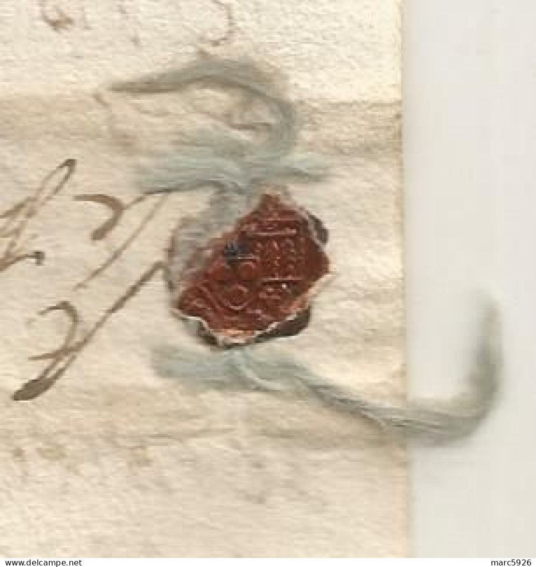 N°2042 ANCIENNE LETTRE DE ELISABETH DE NASSAU AU PRINCE DE SEDAN AVEC CACHET DE CIRE ET RUBAN DATE 1615 - Historische Dokumente