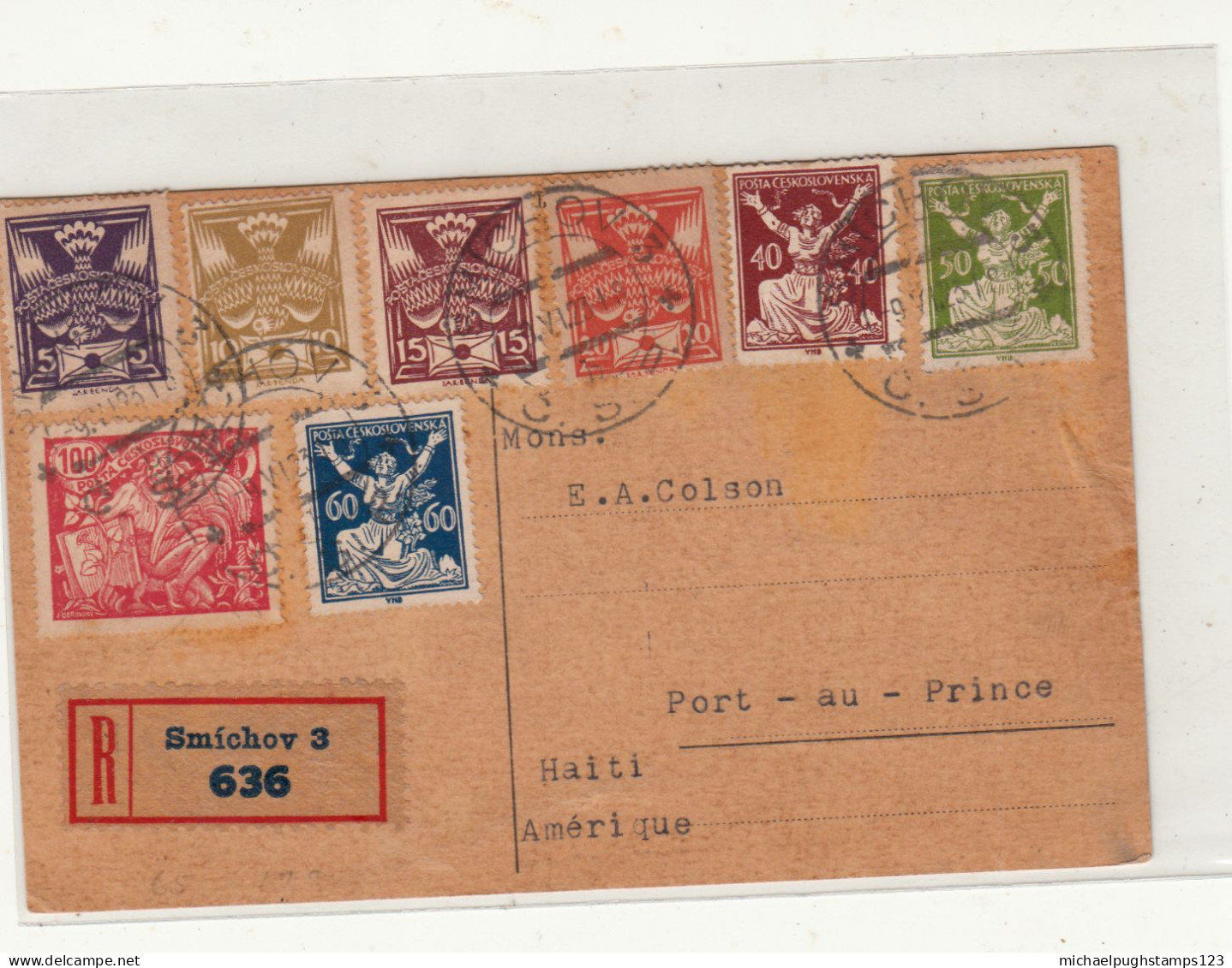 Czechoslovakia / Registered Postcards / Haiti - Andere & Zonder Classificatie