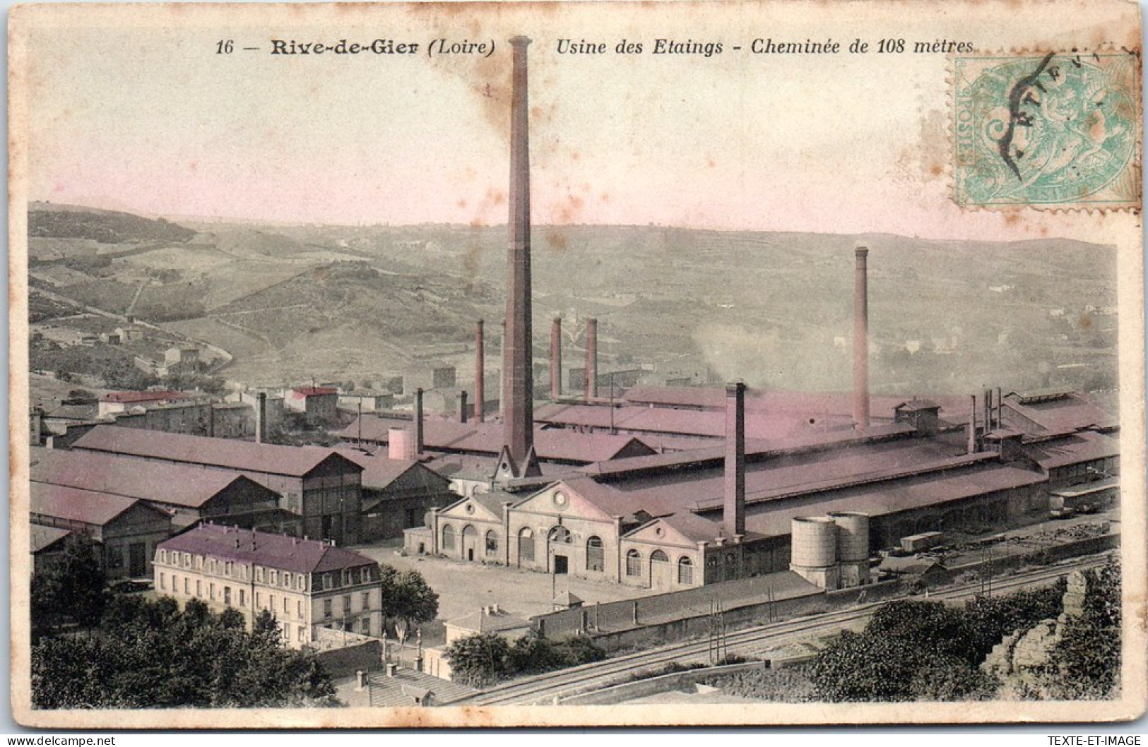 42 RIVE DE GIER - Cheminee De L'usine Des Etaings  - Rive De Gier