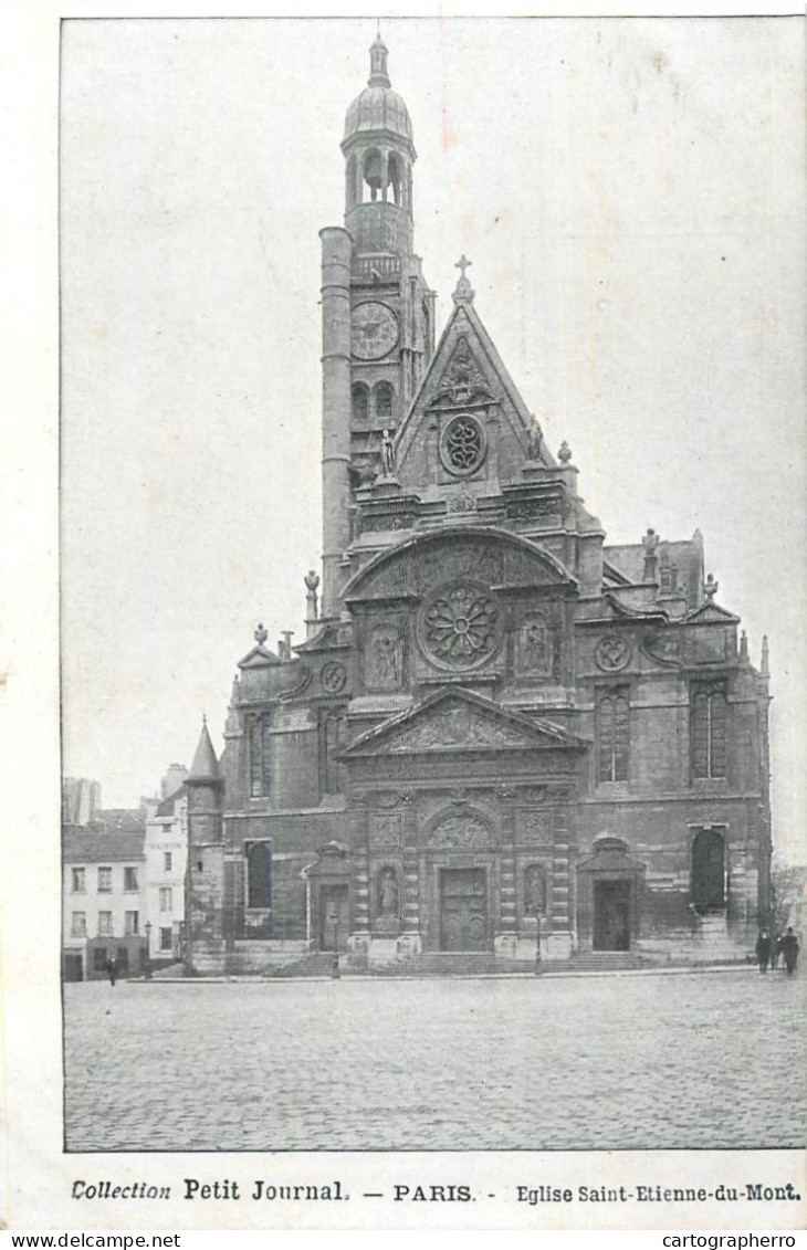 Cpa Paris Collection Petit Journal - Eglise Saint Etienne Du Mont - Churches