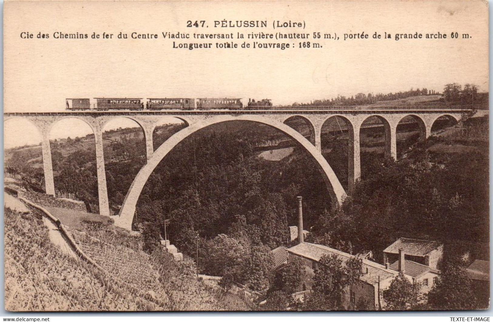 42 PELUSSIN - Le Viaduc, Passage D'un Train  - Pelussin