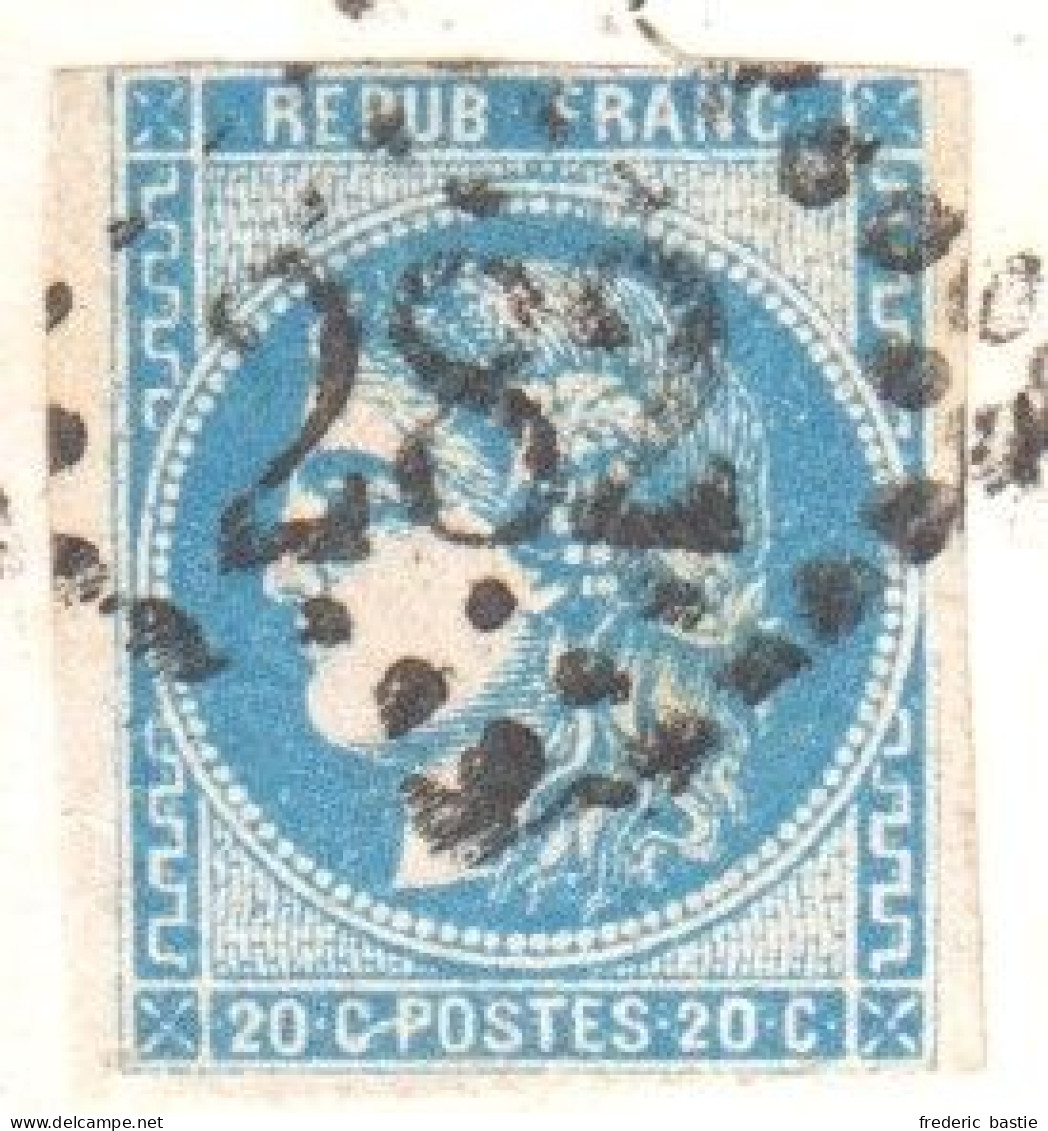 Bordeaux N° 46A  Sur Lettre De Luchon Pour St Gaudens - Cote 320 € - 1870 Uitgave Van Bordeaux