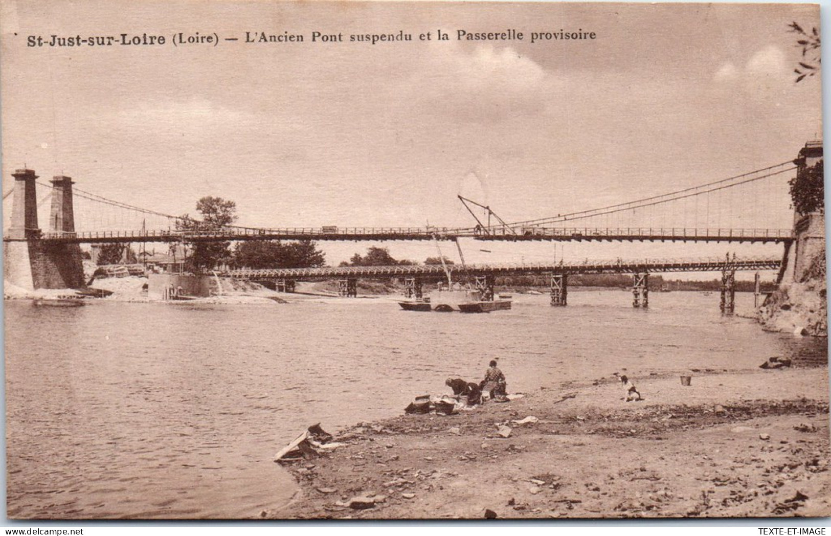 42 SAINT JUST SUR LOIRE - L'ancien Pont Suspendu. - Sonstige & Ohne Zuordnung