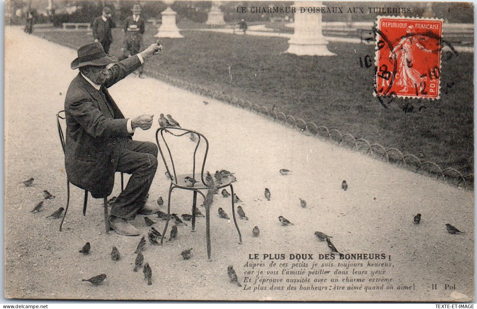 75001 PARIS - Les Tuileries, Vieux Charmeur D'oiseaux  - Paris (01)