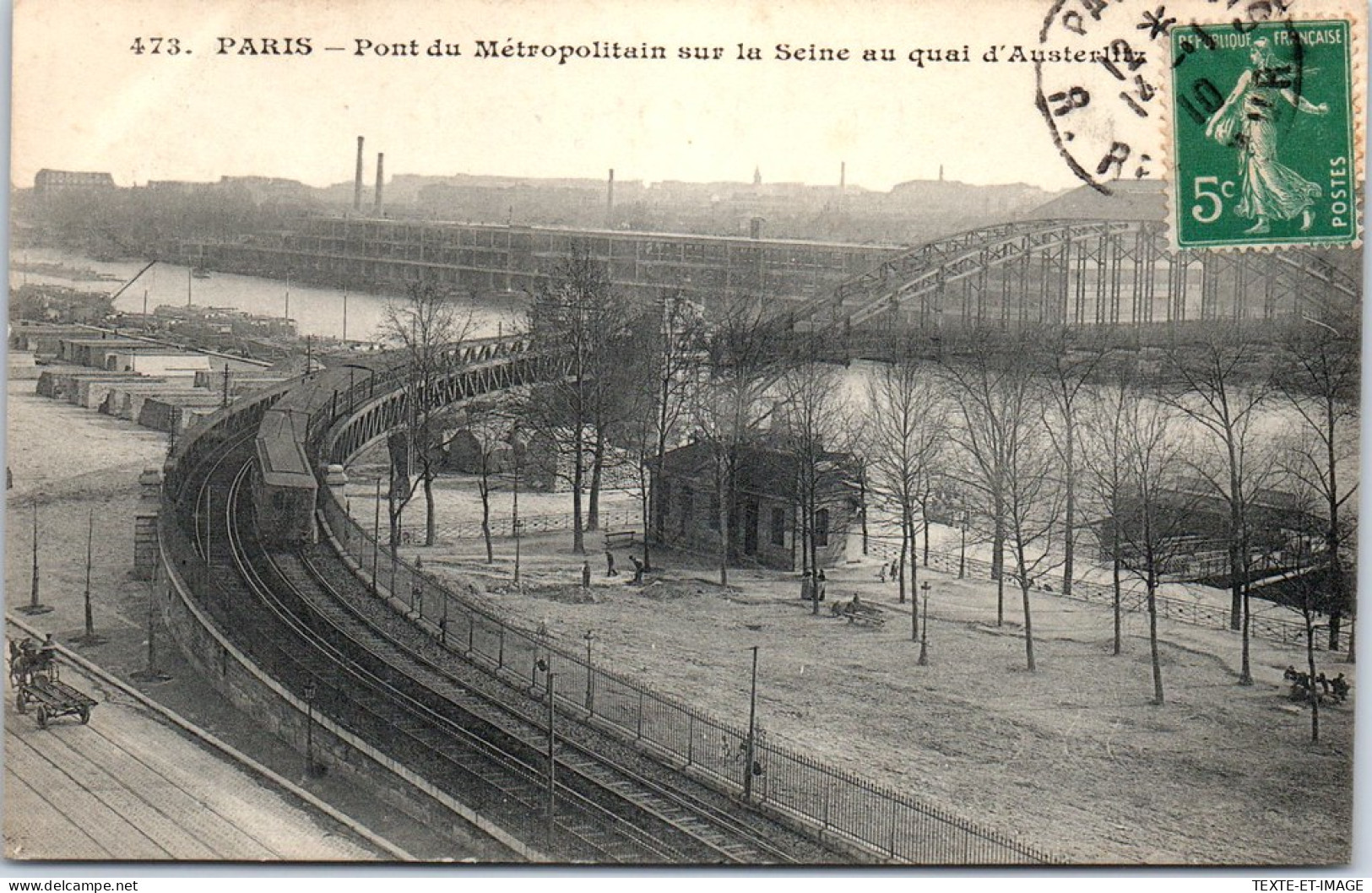 75013 PARIS - Pont Du Metro Sur La Seine, Quai D'austerlitz  - Arrondissement: 13
