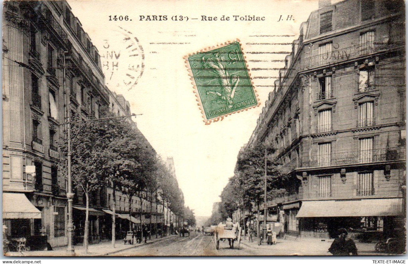 75013 PARIS - Perspective De La Rue De Tolbiac. - Arrondissement: 13