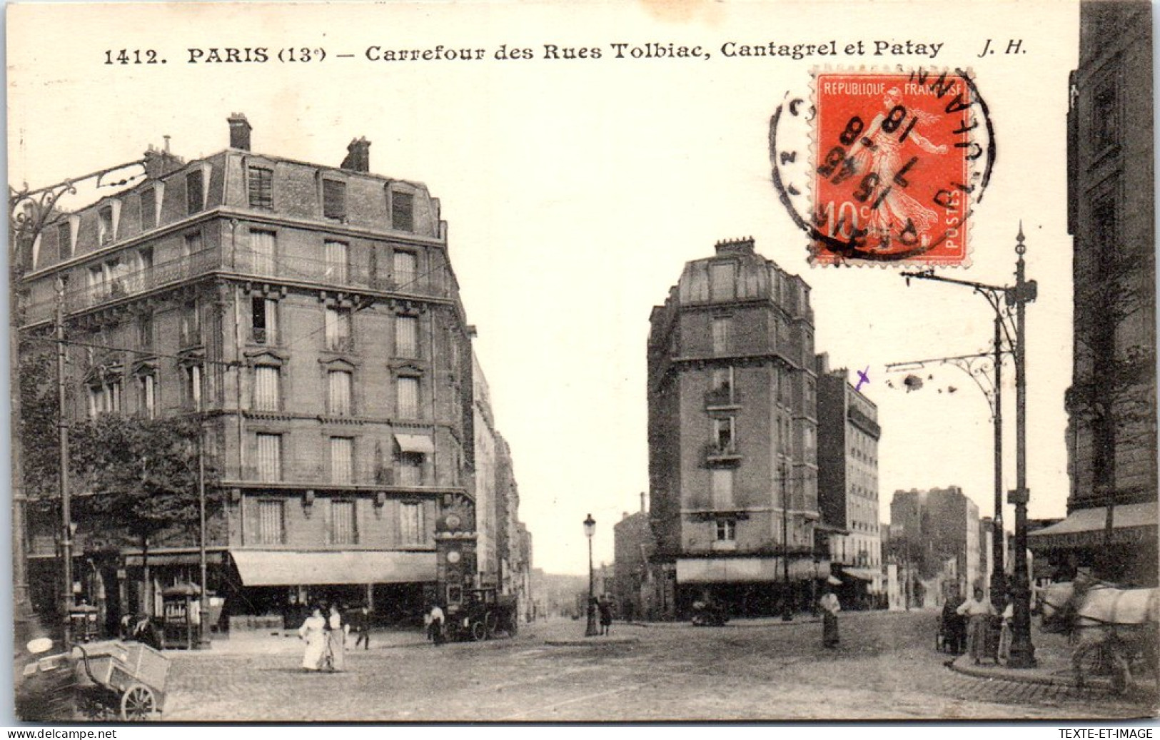 75013 PARIS - Carrefour Des Rues Tolbiac, Cantagrel & Patay  - Arrondissement: 13