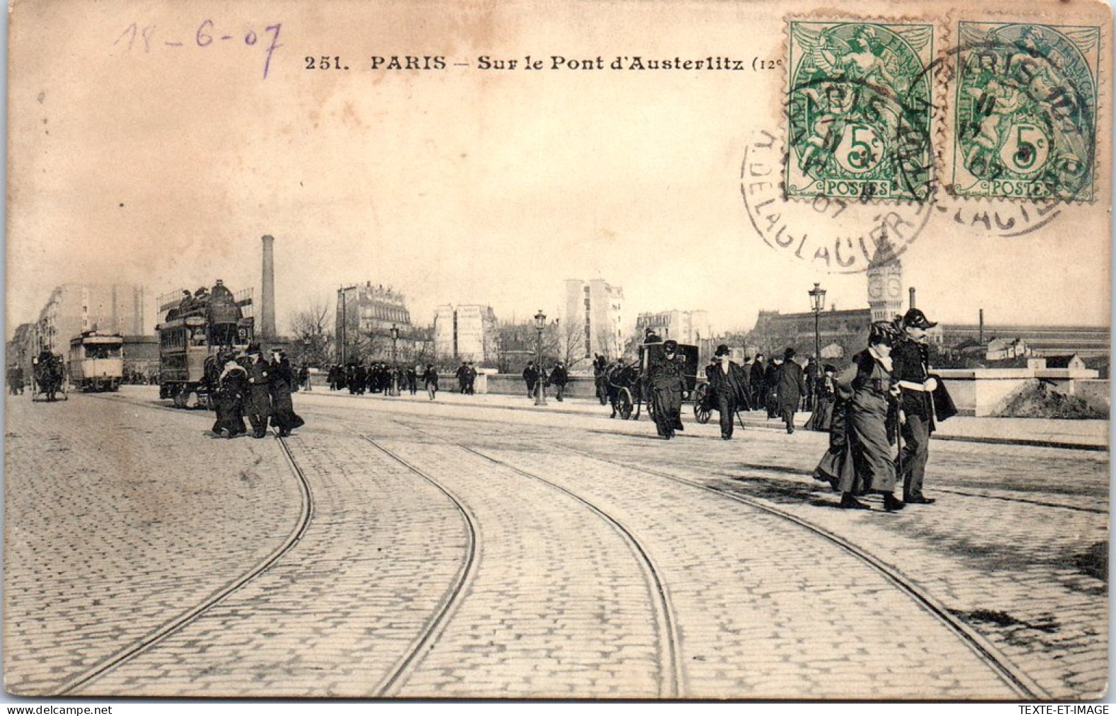 75013 PARIS - Sur Le Pont D'austrerlitz  - Arrondissement: 13