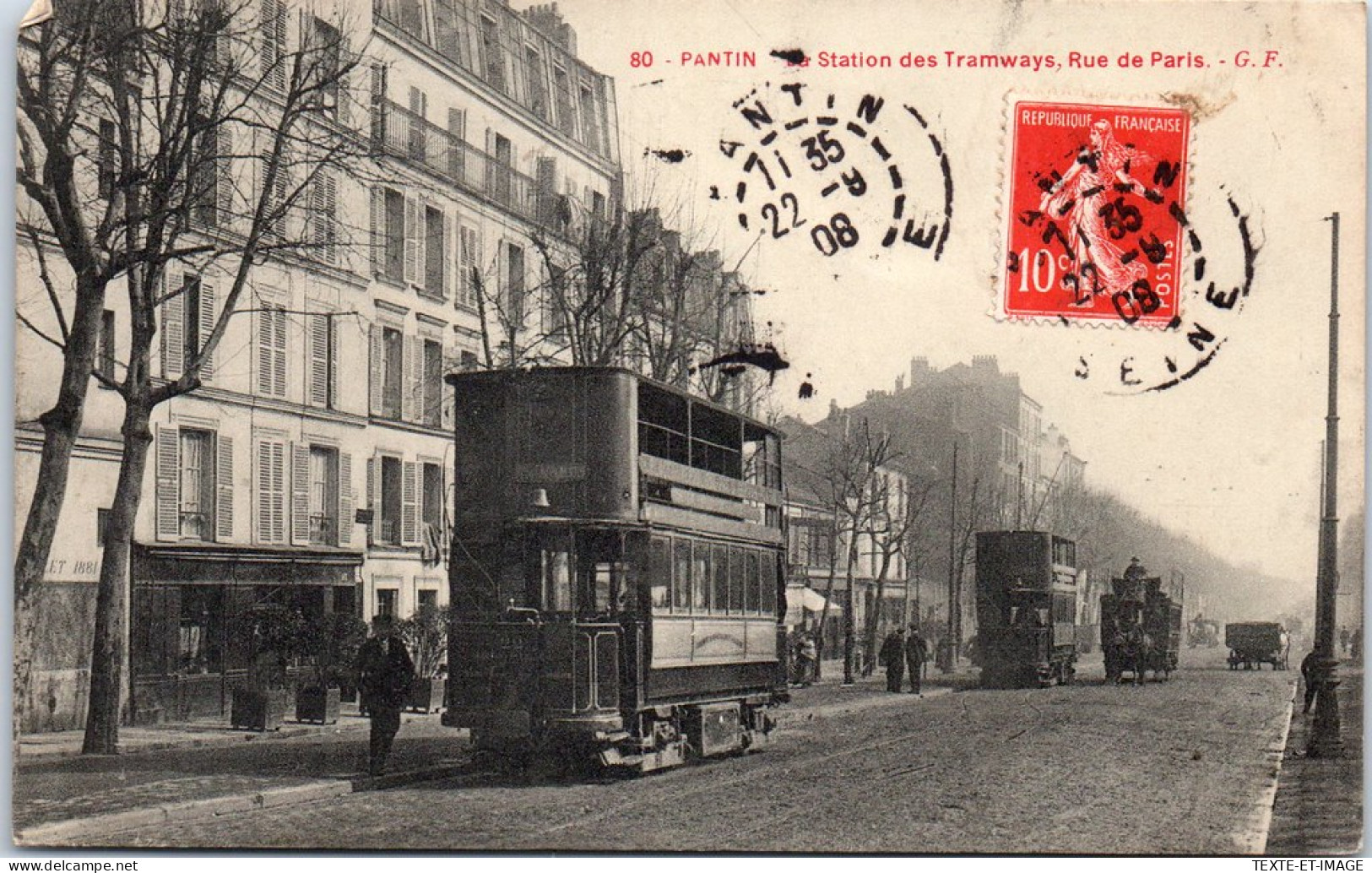 93 PANTIN - Station Des Tramways Rue De Paris. - Pantin