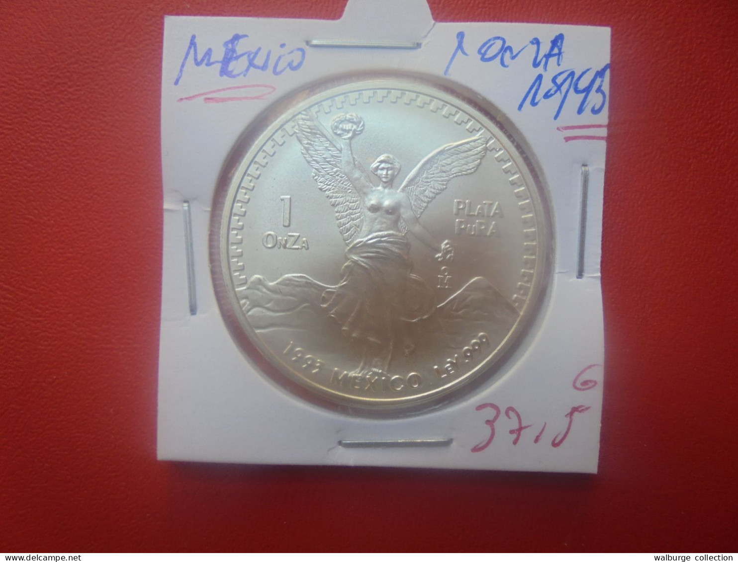 MEXIQUE 1 ONZA 1995 (31,1 Grammes ARGENT PUR 999/1000) (A.3) - Mexique