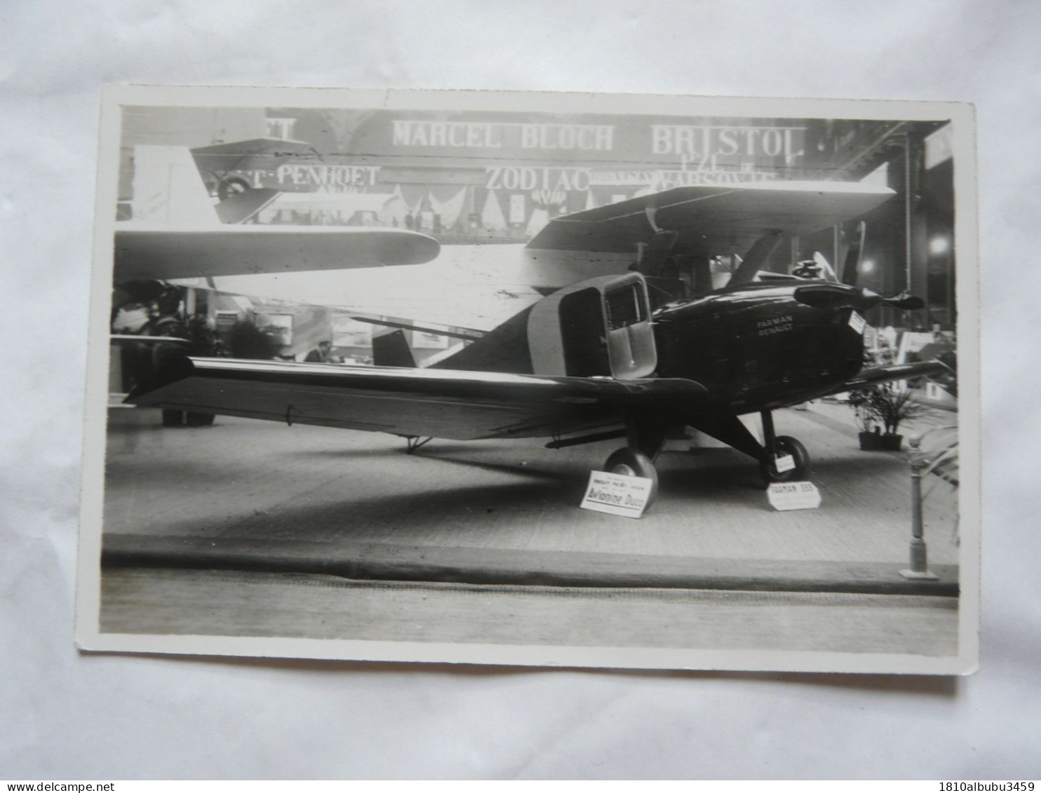 PHOTO ANCIENNE (9 X 14 Cm) : Scène Animée - AVION FARMAN RENAULT - Photo-ANDRE - LE BOURGET - Aviation