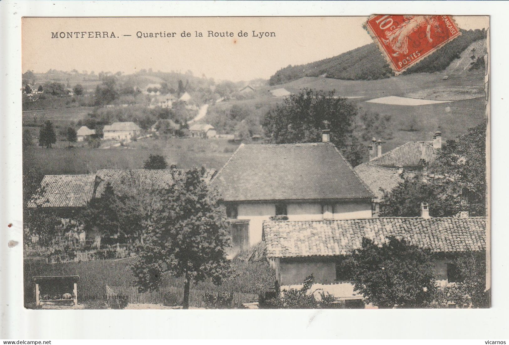 CP 38 MONTFERRA Quartier De La Route De Lyon - Autres & Non Classés