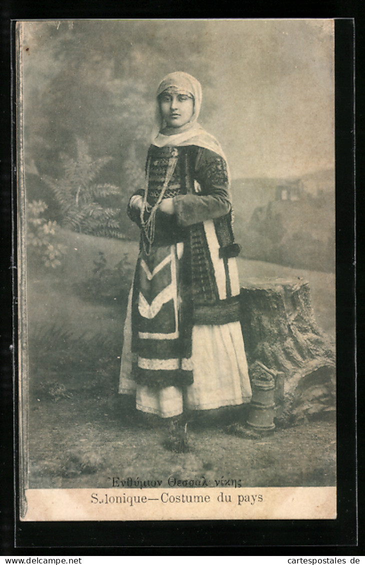 AK Salonique, Costume Du Pays, Griechin In Tracht  - Non Classés