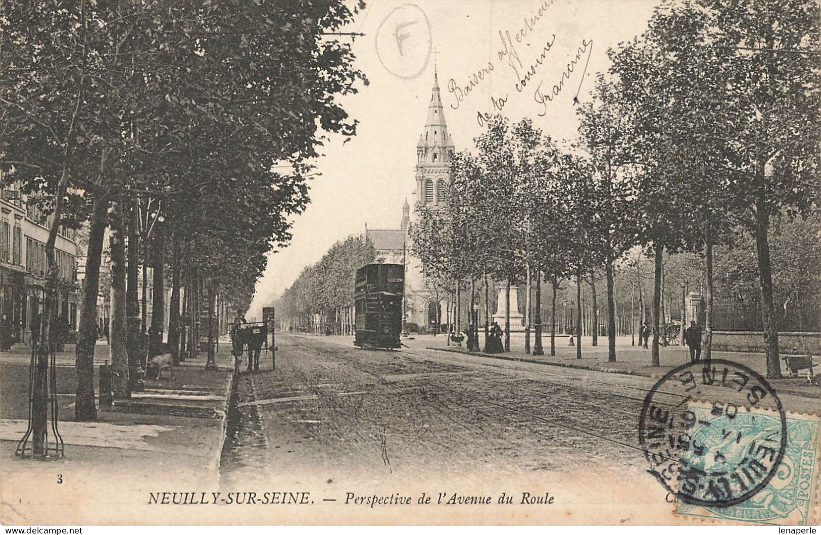 D9628 Neuilly Sur Seine Perspective De L'avenue Du Roule - Neuilly Sur Seine