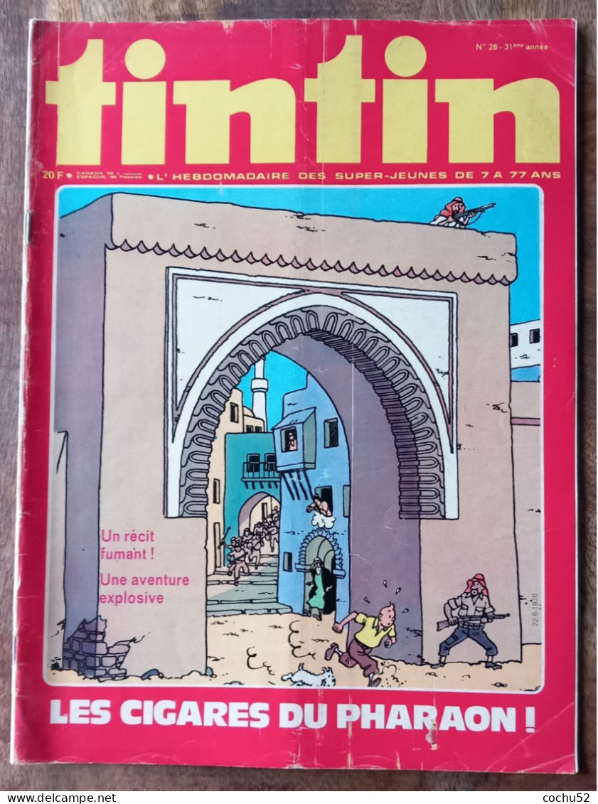 Bande Dessinée, Revue Tintin, N° 26, 31e Année (couverture Hergé)---Les Cigares Du Pharaon - Tintin