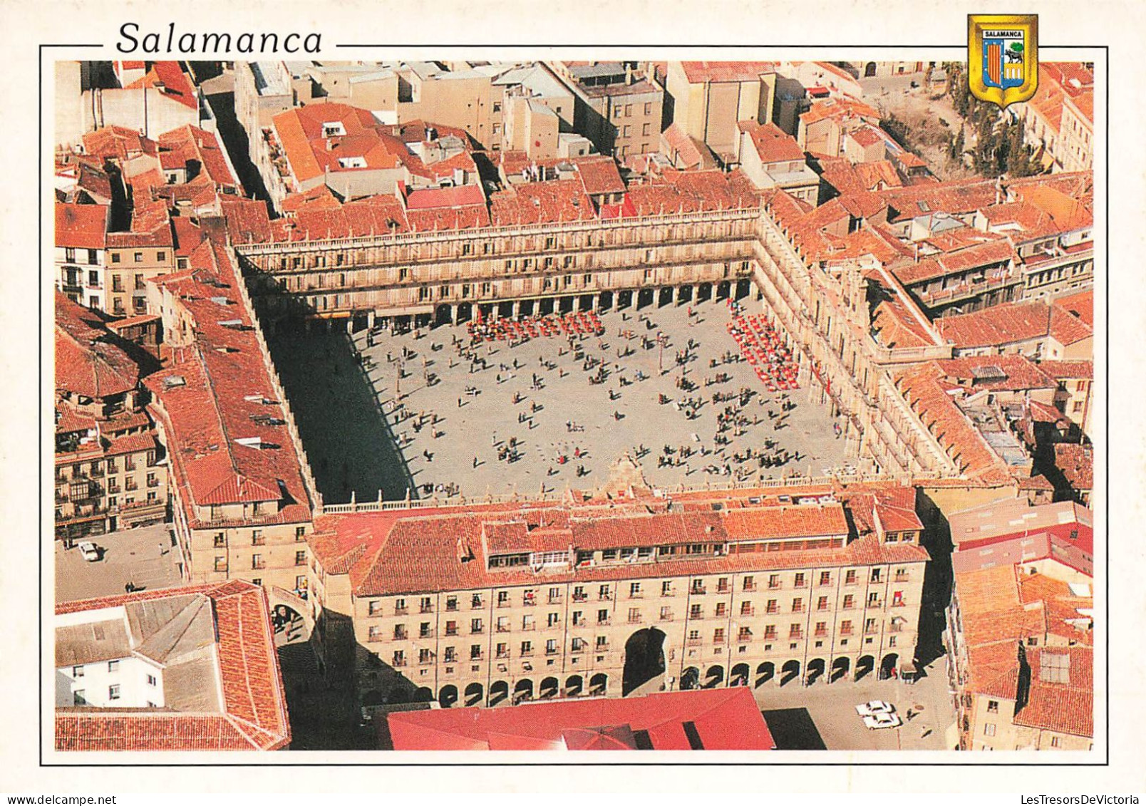 ESPAGNE - Salamanca - Plaza Mayor - Animé - Colorisé - Carte Postale - Salamanca