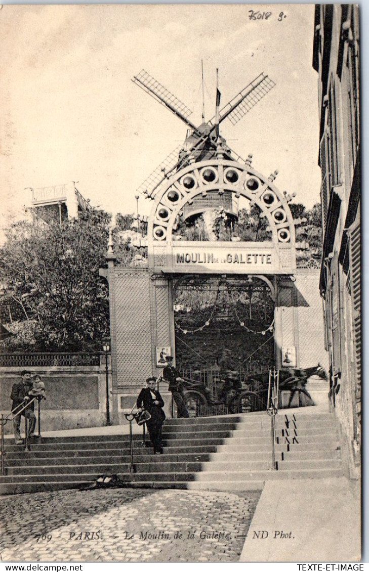 75018 PARIS - L'entree Du Moulin De La Galette. - Arrondissement: 18