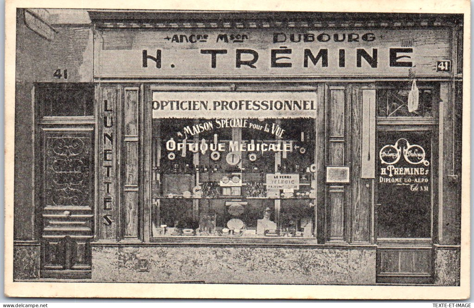 89 AUXERRE - Carte Publicitaire Ets TREMINE 41 Rue Du Temple  - Auxerre