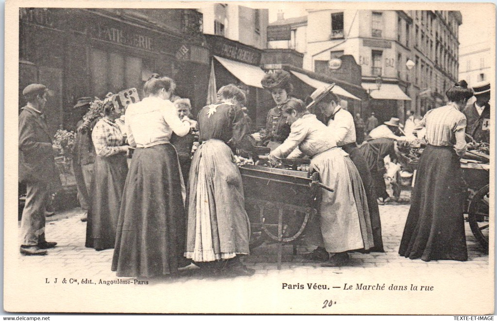 75 PARIS - Paris Vecu - Le Marche Dans La Rue. - Petits Métiers à Paris