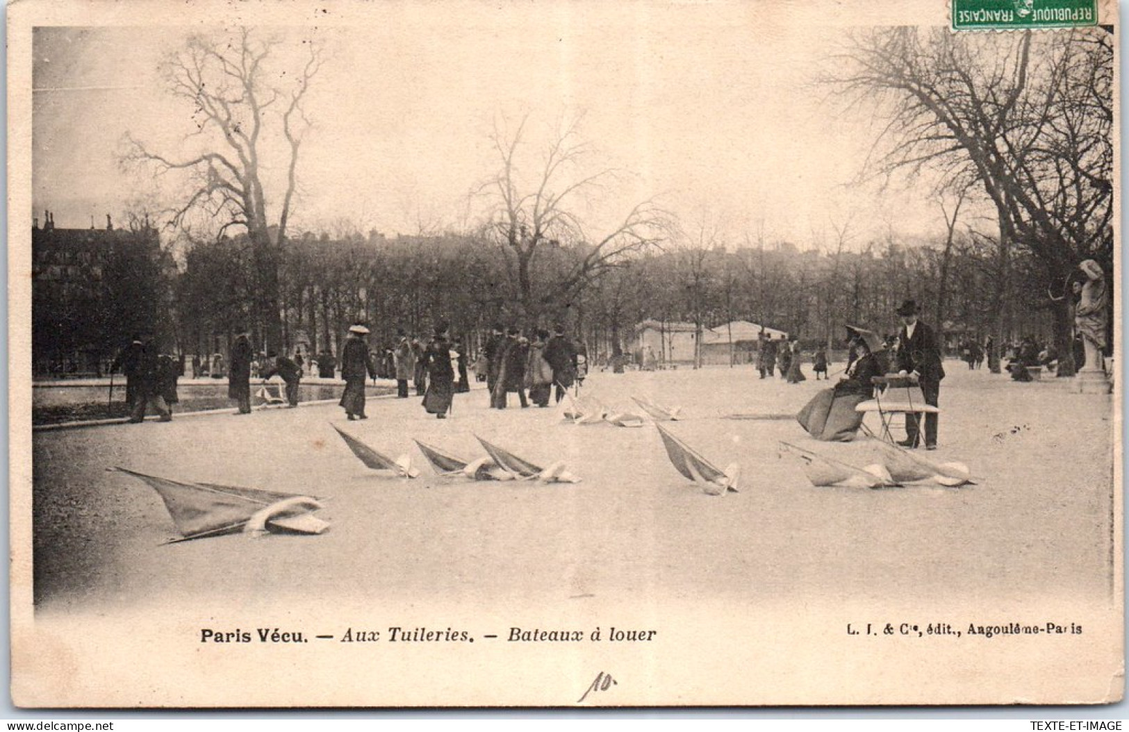 75 PARIS - Paris Vecu - Aux Tuileries, Bateaux A Louer. - Straßenhandel Und Kleingewerbe