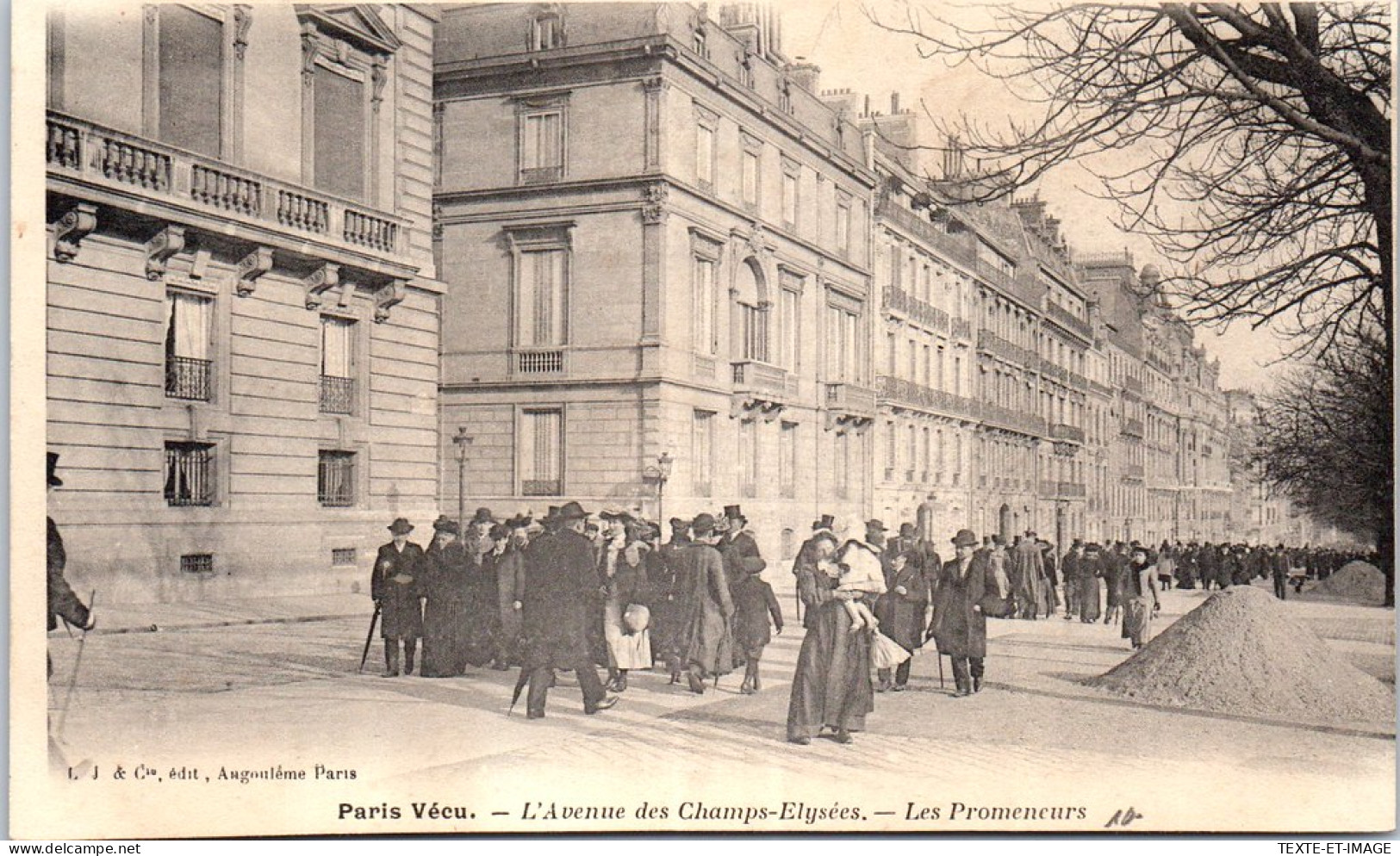 75 PARIS - Paris Vecu - Avenue Des Champs Elysees, Les Promeneurs  - Petits Métiers à Paris