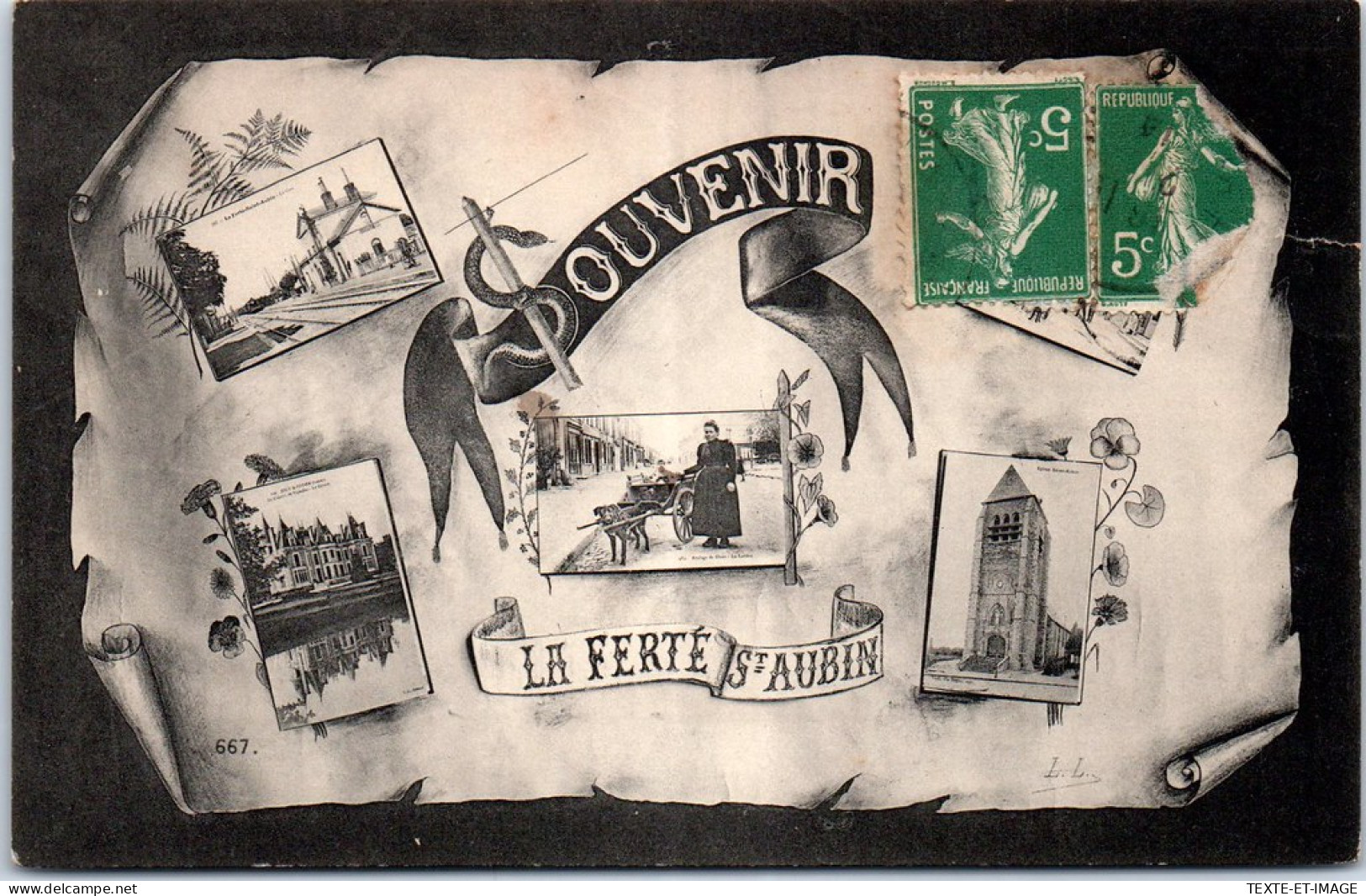 45 LA FERTE - Souvenir (attelage De Chien) - La Ferte Saint Aubin