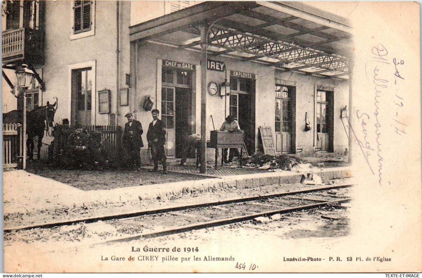 54 CIREY - La Gare Pillee Par Les Allemands. - Sonstige & Ohne Zuordnung