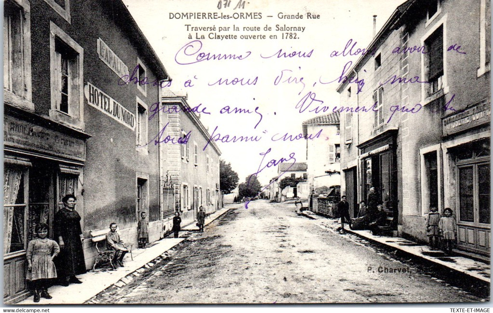71 DOMPIERRE LES ORMES - La Grande Rue. - Sonstige & Ohne Zuordnung
