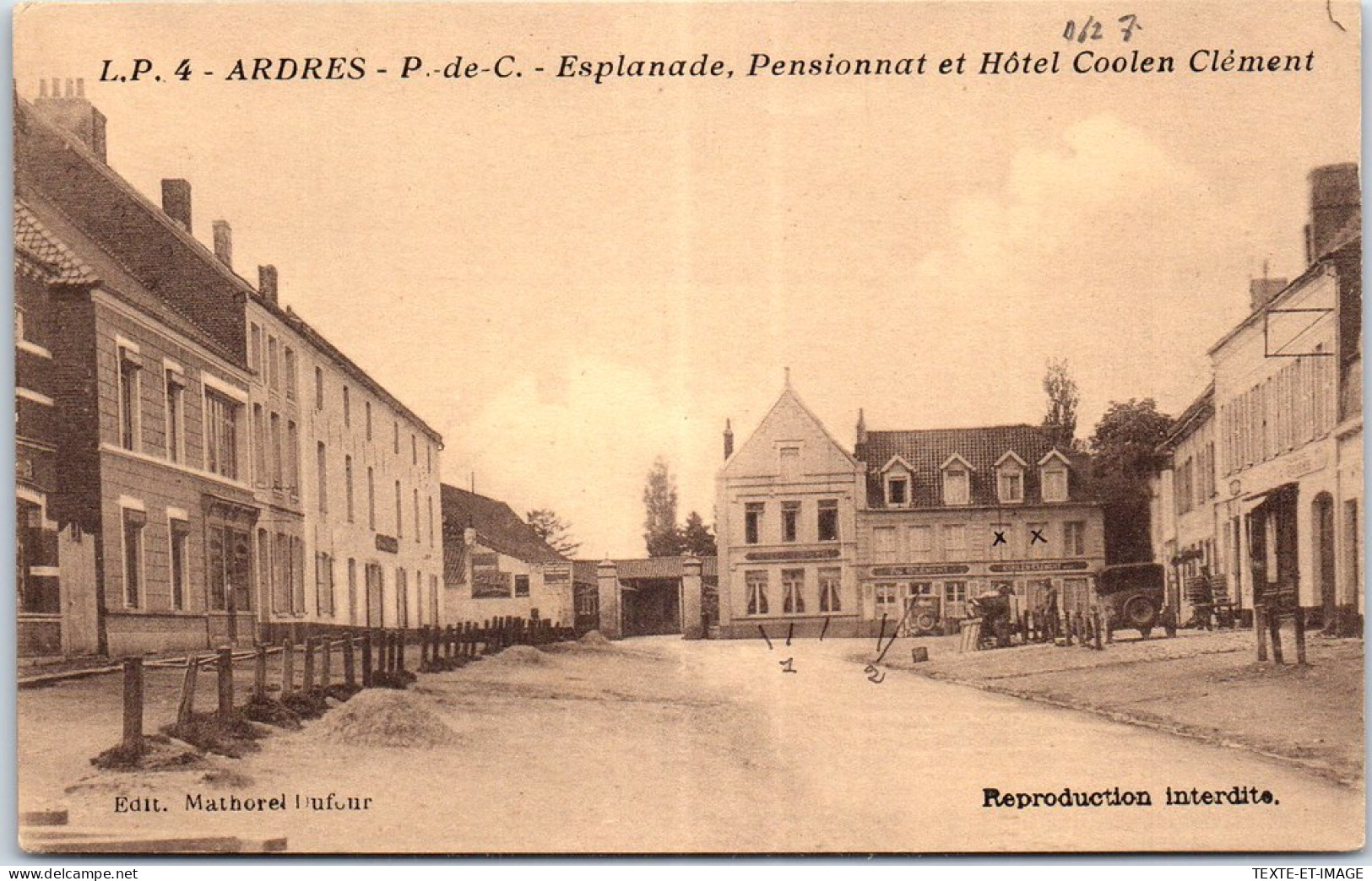 62 ARDRES - Esplanade, Pensionnat Et Hotel. - Ardres