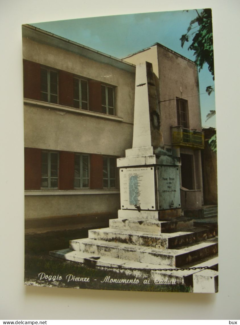 COMUNE DI POGGIO PICENZE  MONUMENTO AI CADUTI  (AQ)   L'AQUILA  VIAGGIATA  COME DA FOTO ACQUERELLATA PERFETTA - Kriegerdenkmal