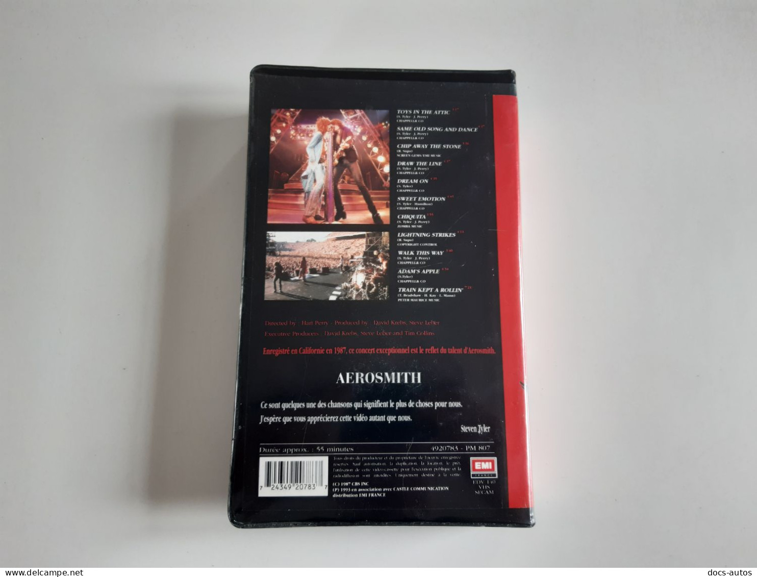 Cassette Vidéo VHS Aerosmith En Concert Californie 1987 - Concert En Muziek