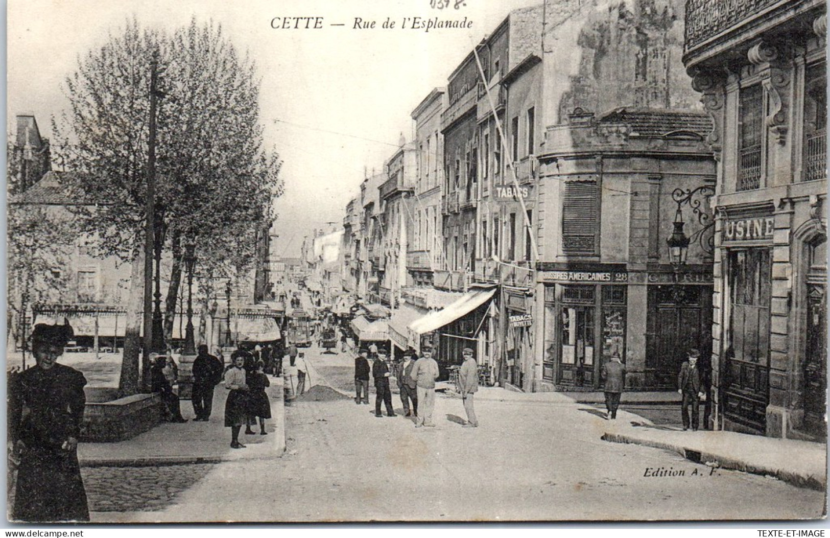 34 CETTE - Un Coin De La Rue De L'esplanade. - Sete (Cette)