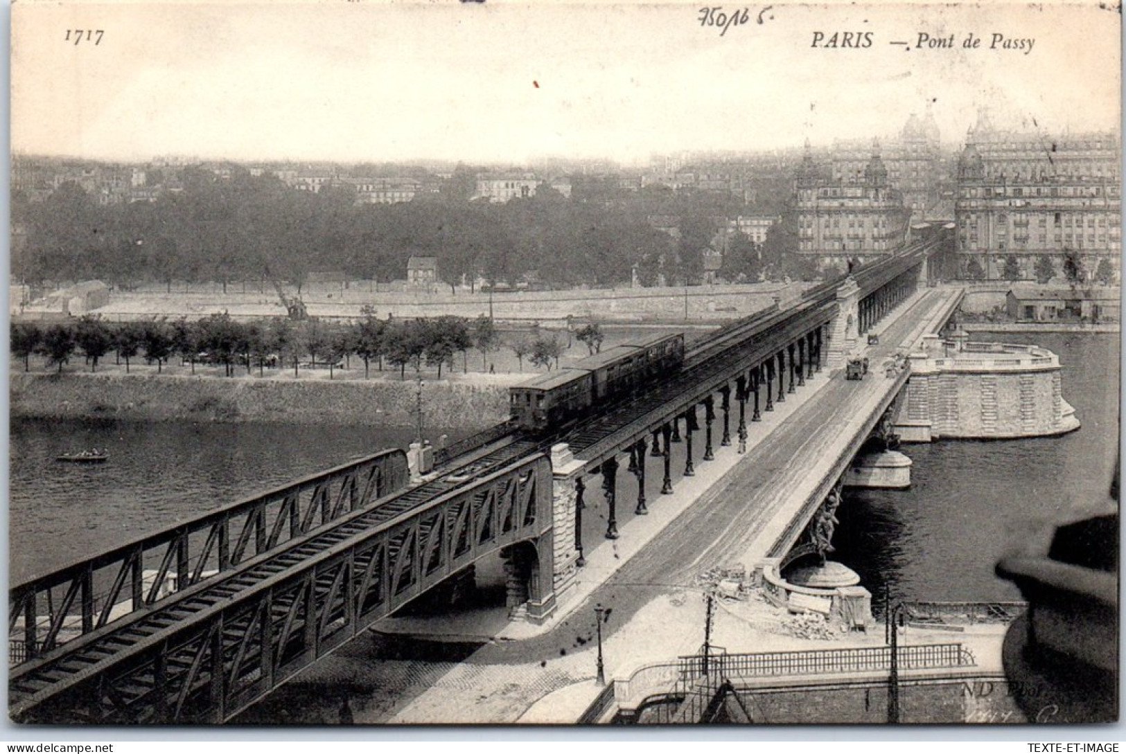 75016 PARIS - Vue Plongeante Sur Le Pont De Passy  - Arrondissement: 16