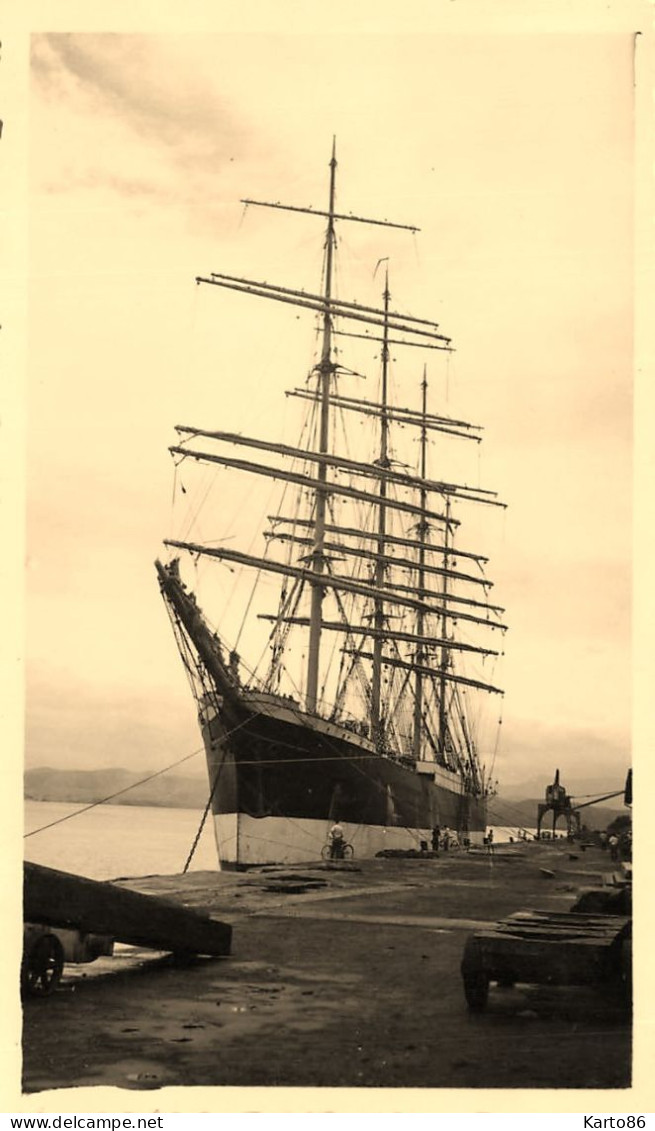 Bateau Voilier Goëlette " PAMIR " Aux Antilles * Pamir * Photo Ancienne 11x6.6cm - Voiliers