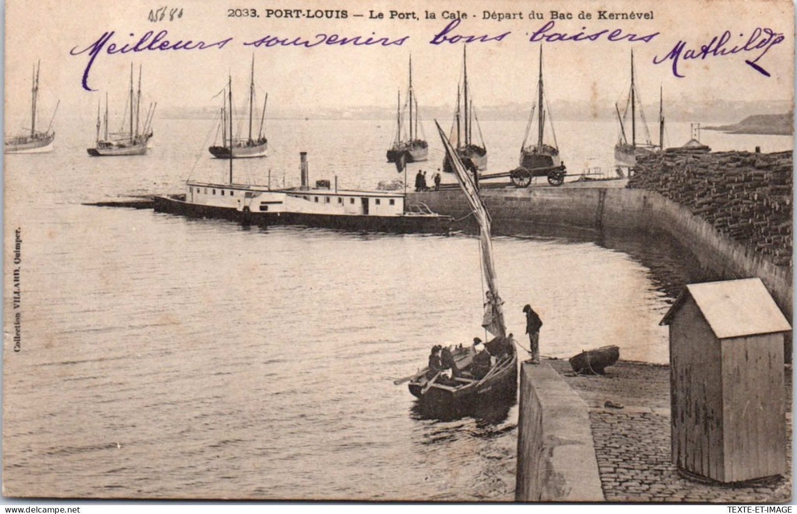 56 PORT LOUIS - Le Port, La Cale Et Depart Du Bac De Kernevel. - Port Louis