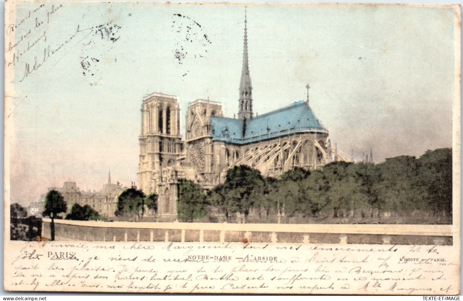 75001 PARIS - Abside De Notre Dame (couleurs) - Arrondissement: 01