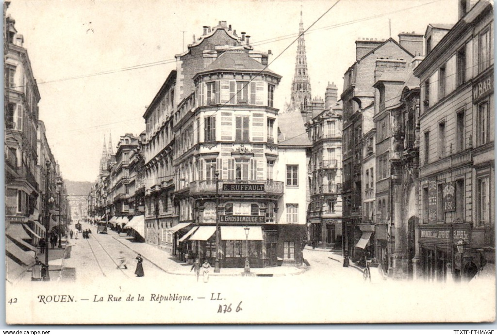 76 ROUEN - Vue De La Rue De La Republique. - Rouen