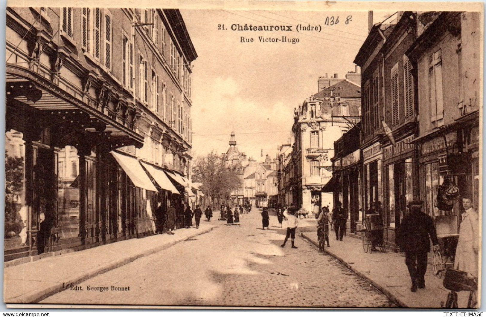 36 CHATEAUROUX - La Rue Victor Hugo (perspective) - Chateauroux