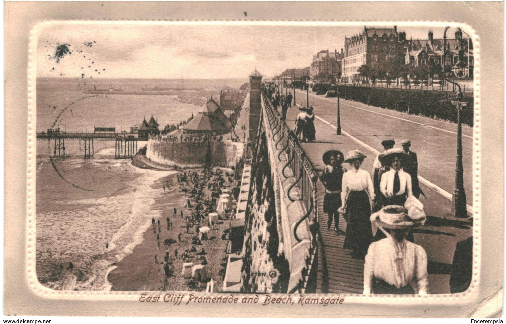 CPA Carte Postale  Royaume Uni Ramsgate East Cliff Promenade And Beach 1913 VM80789 - Ramsgate