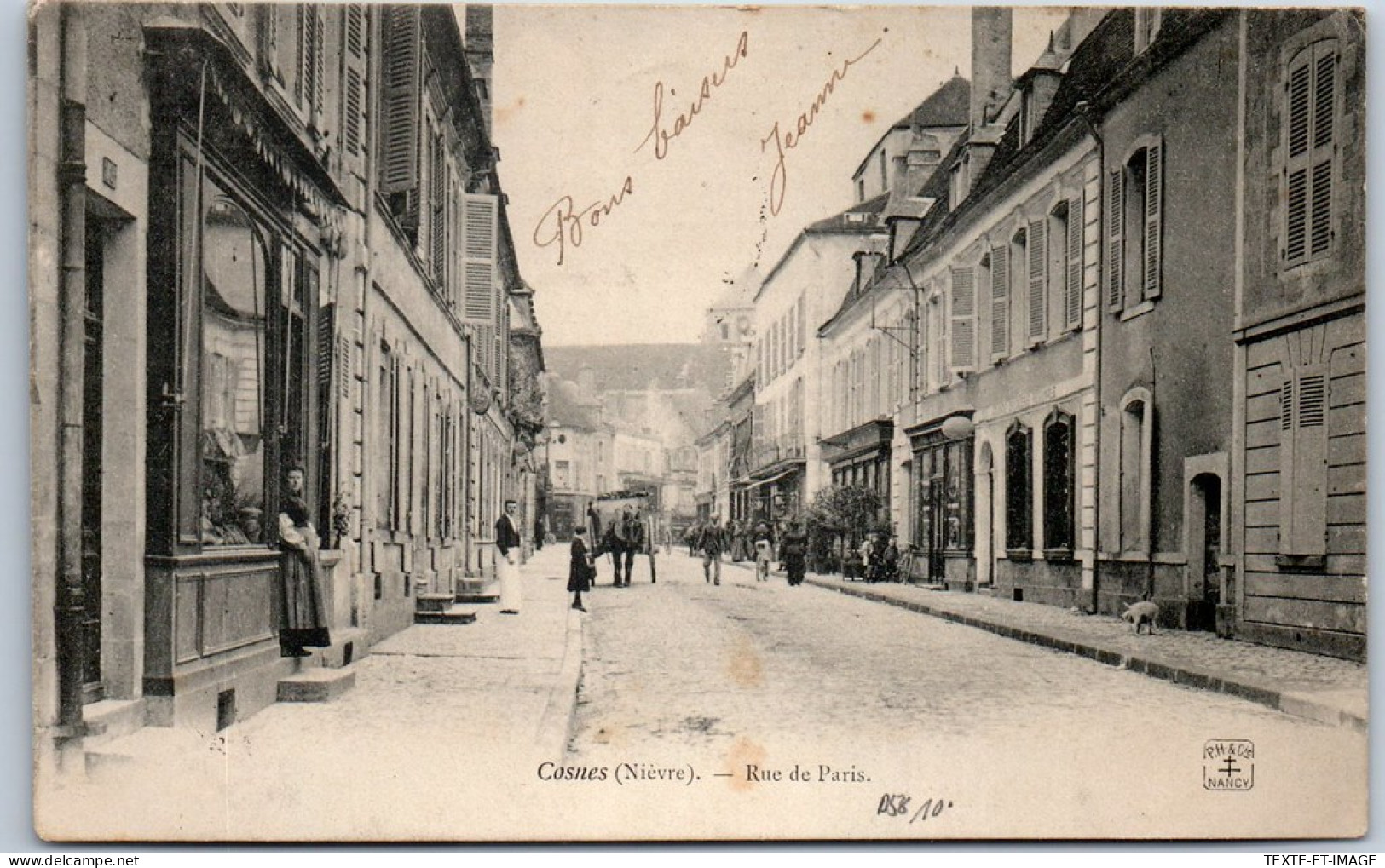 58 COSNES SUR LOIRE - La Rue De Paris. - Cosne Cours Sur Loire