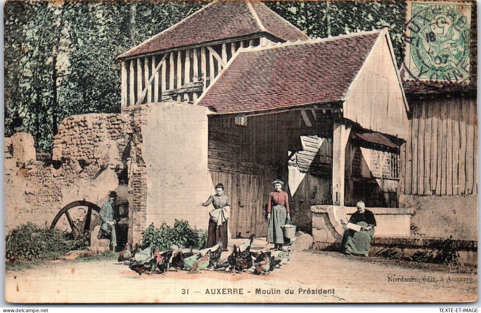 89 AUXERRE - Vue Sur Le Moulin Du President (carte Couleurs) - Auxerre