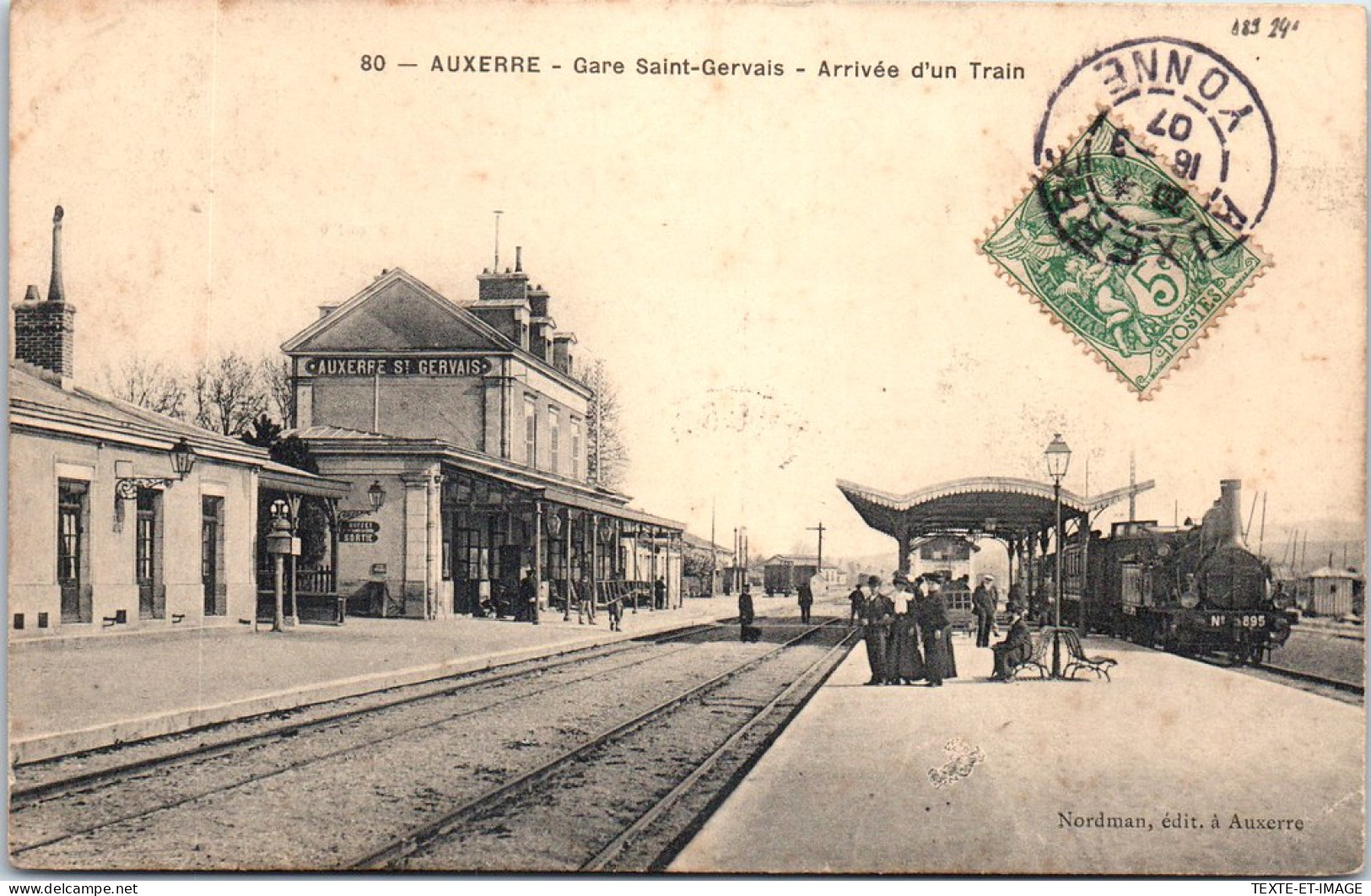89 AUXERRE - Gare Saint Gervais, Arrivee D'un Train. - Auxerre